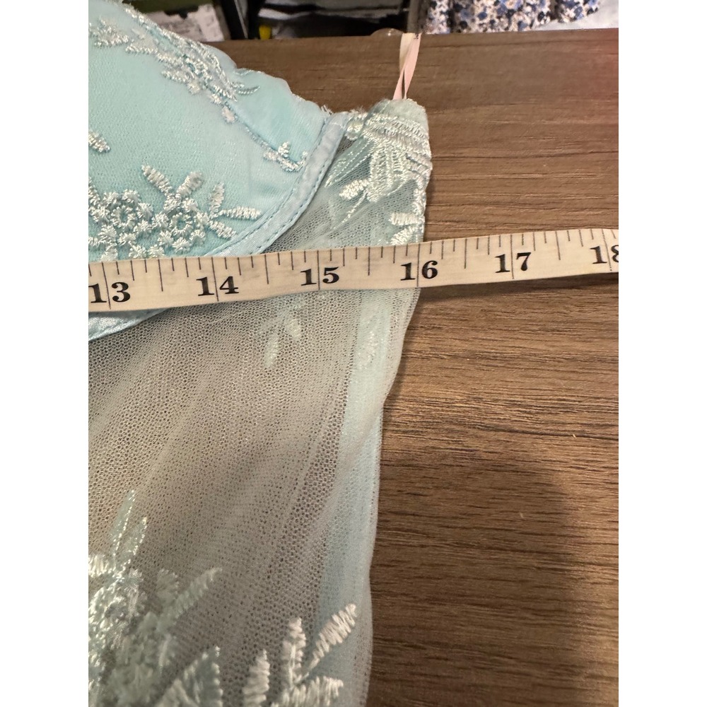 Lulus Light Blue Floral Lace 3D Applique Bustier Maxi Dress Formal Evening Prom - Picture 14 of 16